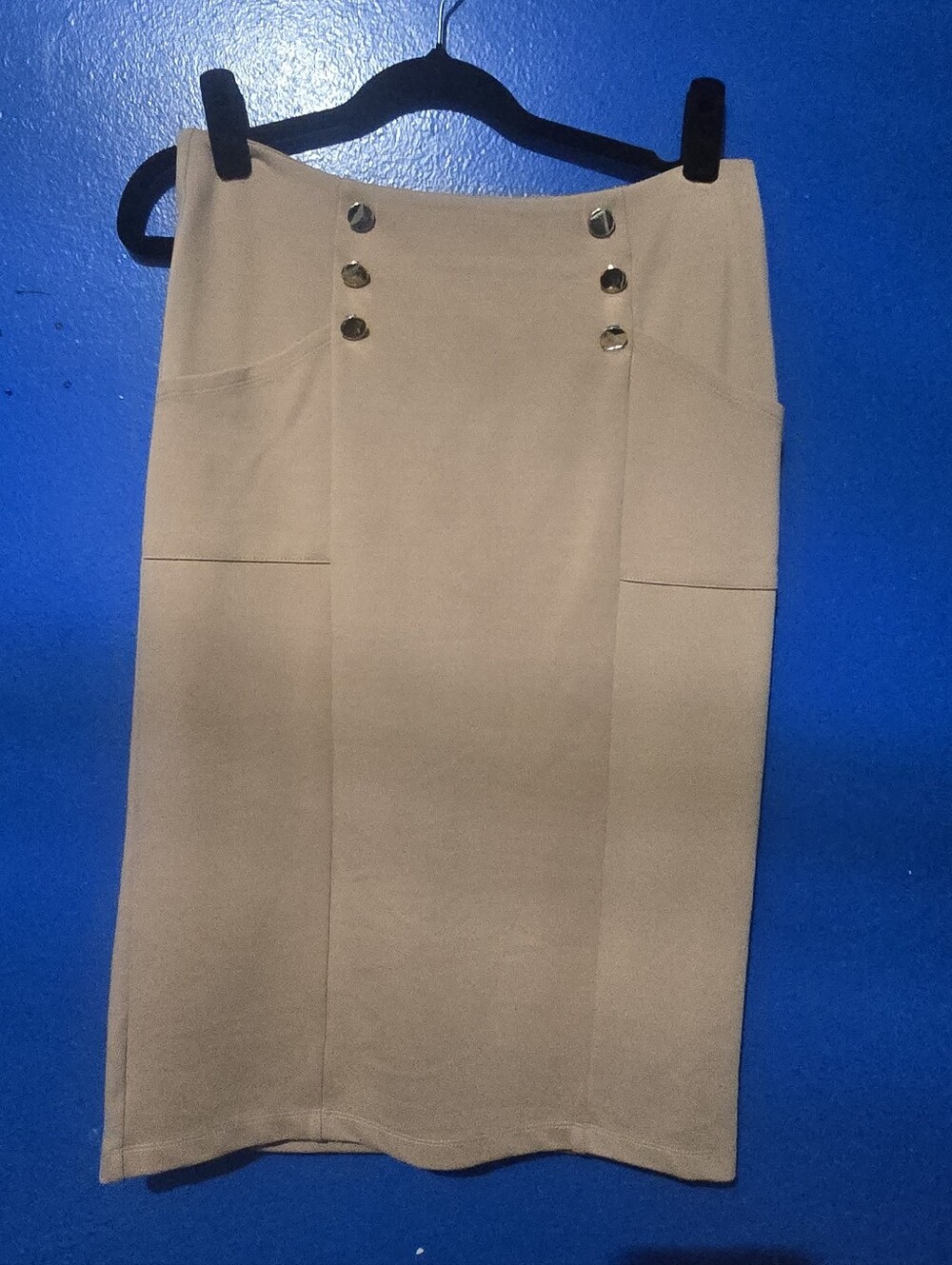 Ellie Tahari Women's Fitted Pencil Skirt with Buttons, size S/P NWT